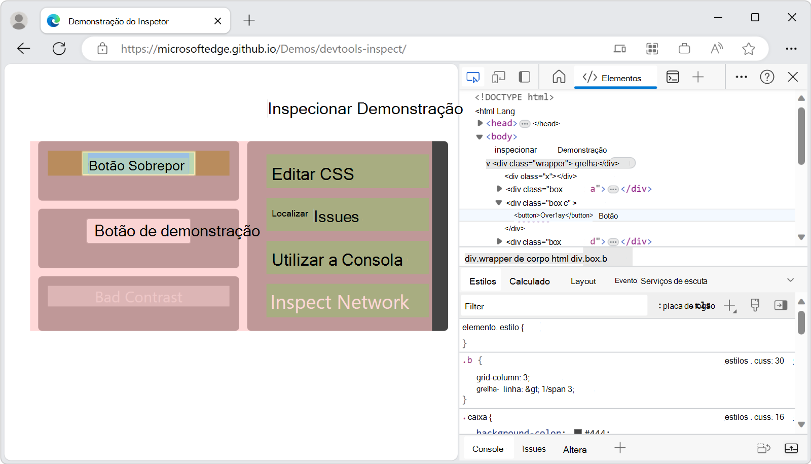 Premir a tecla Shift ao selecionar elementos na página permite-lhe selecionar elementos que tenham uma propriedade de estilo CSS de 