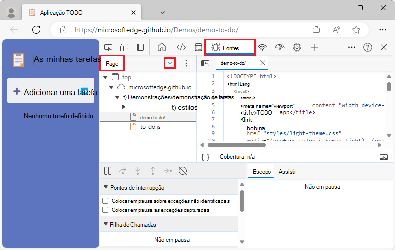 Ferramenta de origens com espaço insuficiente para mostrar a opção substituições