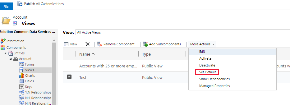 Definido como padrão.