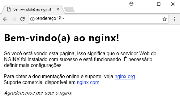 Default NGINX web page