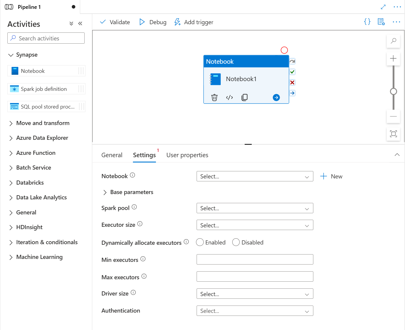 captura de ecrã a mostrar atividade de criação de caderno