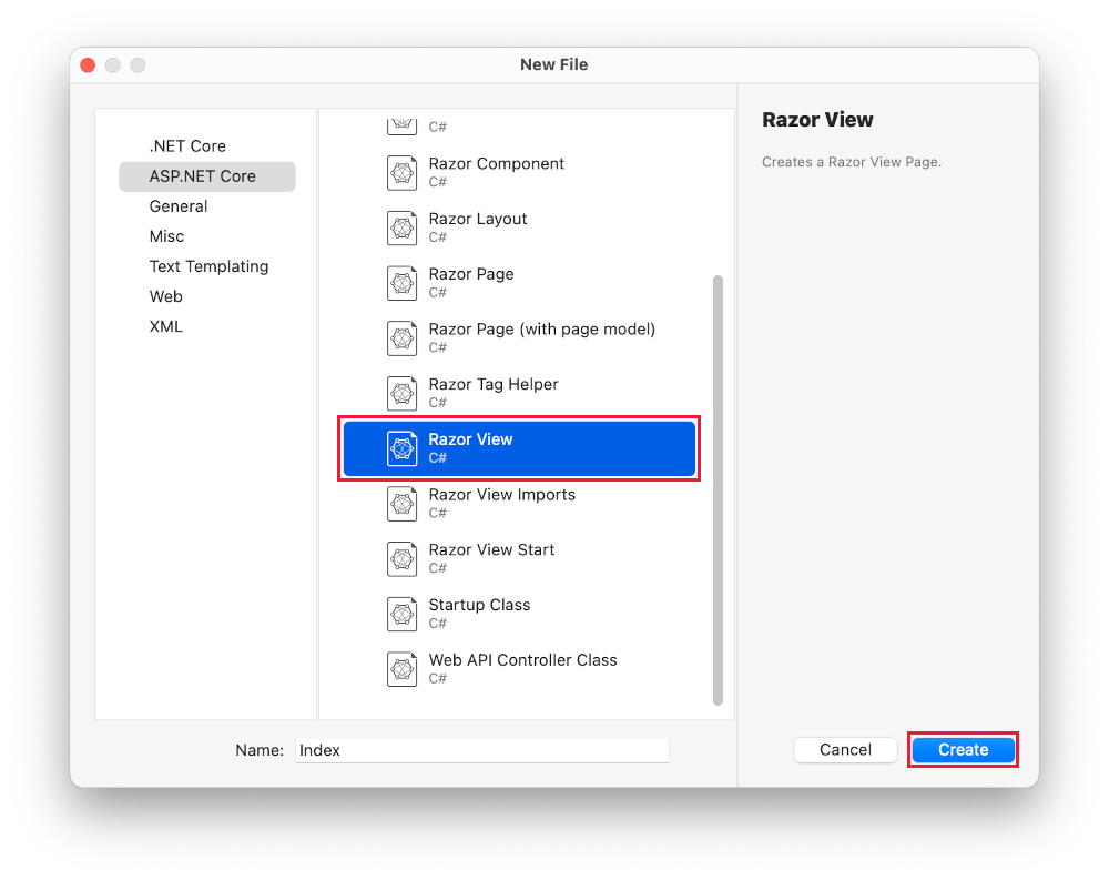 Caixa de diálogo Adicionar Novo Item