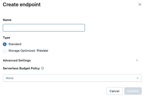 Criar diálogo para endpoint de pesquisa vetorial.