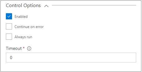 Opções de controlo de tarefas