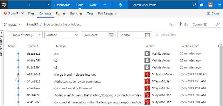 Página de confirmações