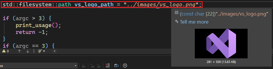 Captura de tela da pré-visualização ao passar o cursor.