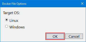 Opções de arquivo do Docker