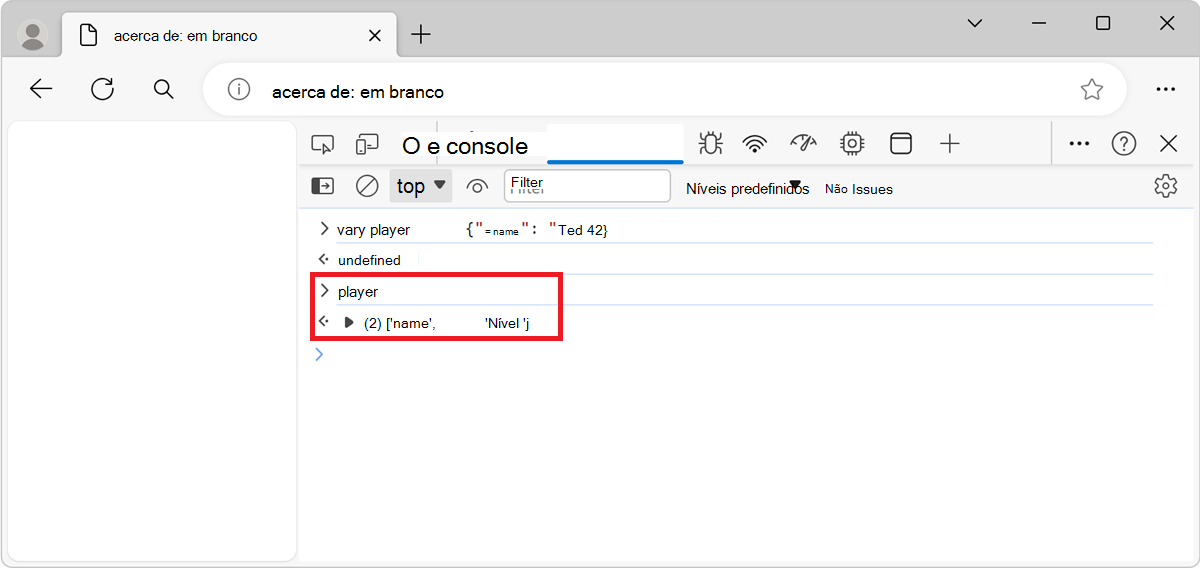 O resultado da função keys()