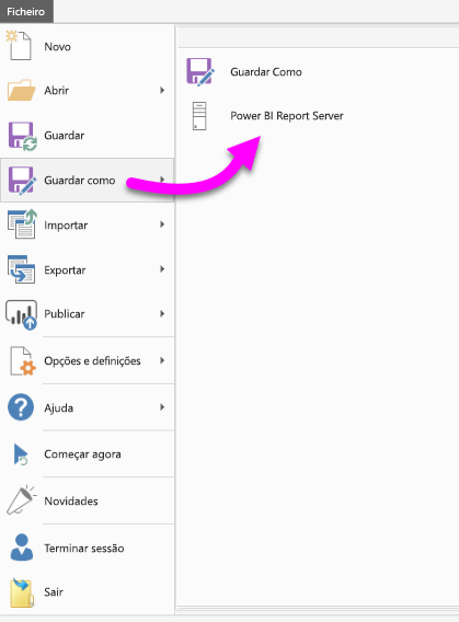 Captura de ecrã do save do PBI RS.