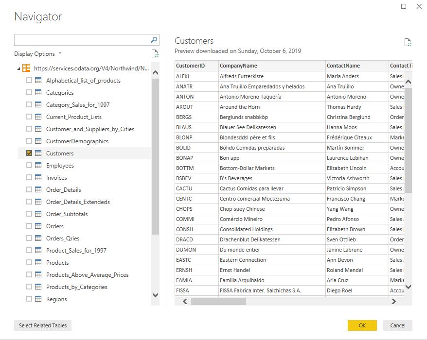 Navegação Northwind.