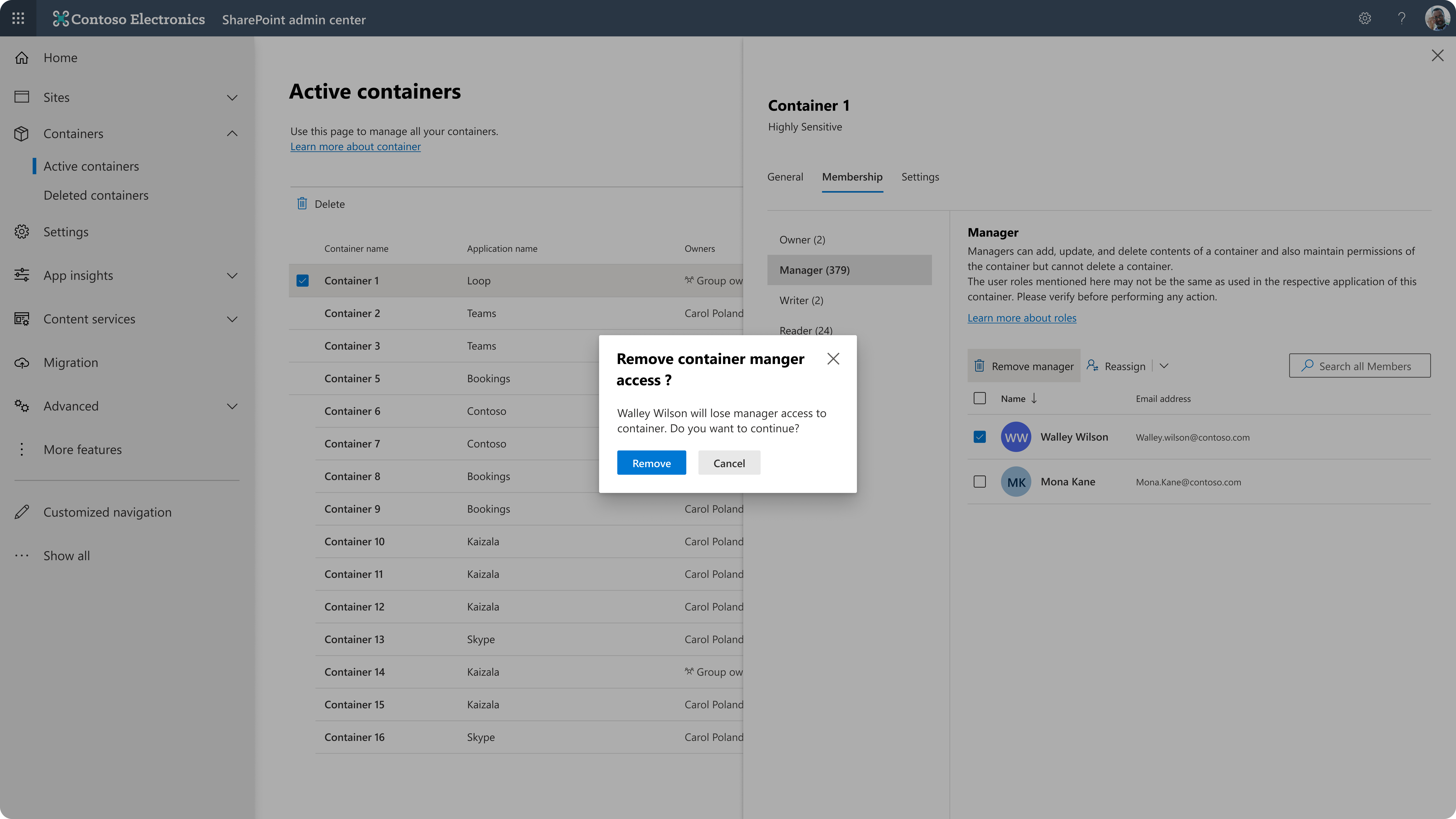 Remoção do Contentor SPE