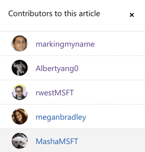 Captura de tela da caixa de diálogo de reconhecimento de contribuição de conteúdo.
