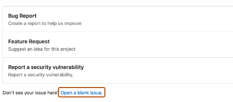 Uma captura de ecrã do menu de modelos de questões, com a opção Abrir uma questão em branco destacada.