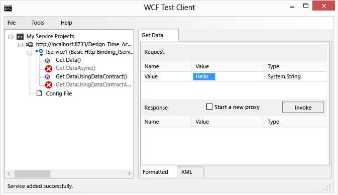 Captura de tela que mostra o campo Valor na guia GetData.