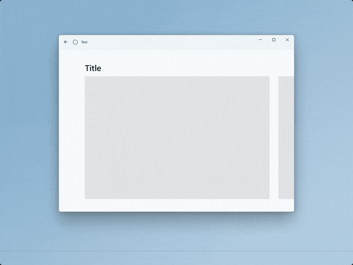 GIF animado do utilizador a arrastar um carrossel de objetos para a frente e para trás.