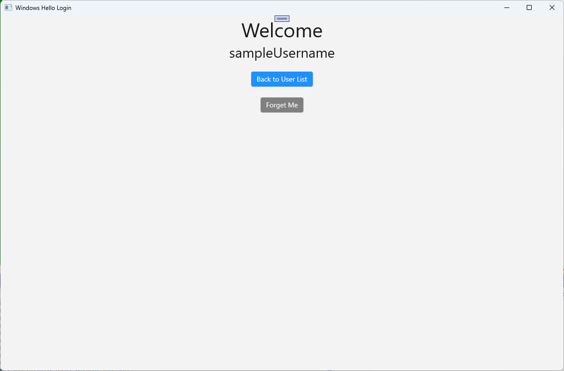 Uma captura de ecrã do ecrã de boas-vindas do Windows Hello