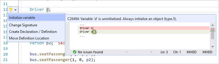 Initialize variable Quick Action Screenshot of the pop-up for an uninitialized variable.
