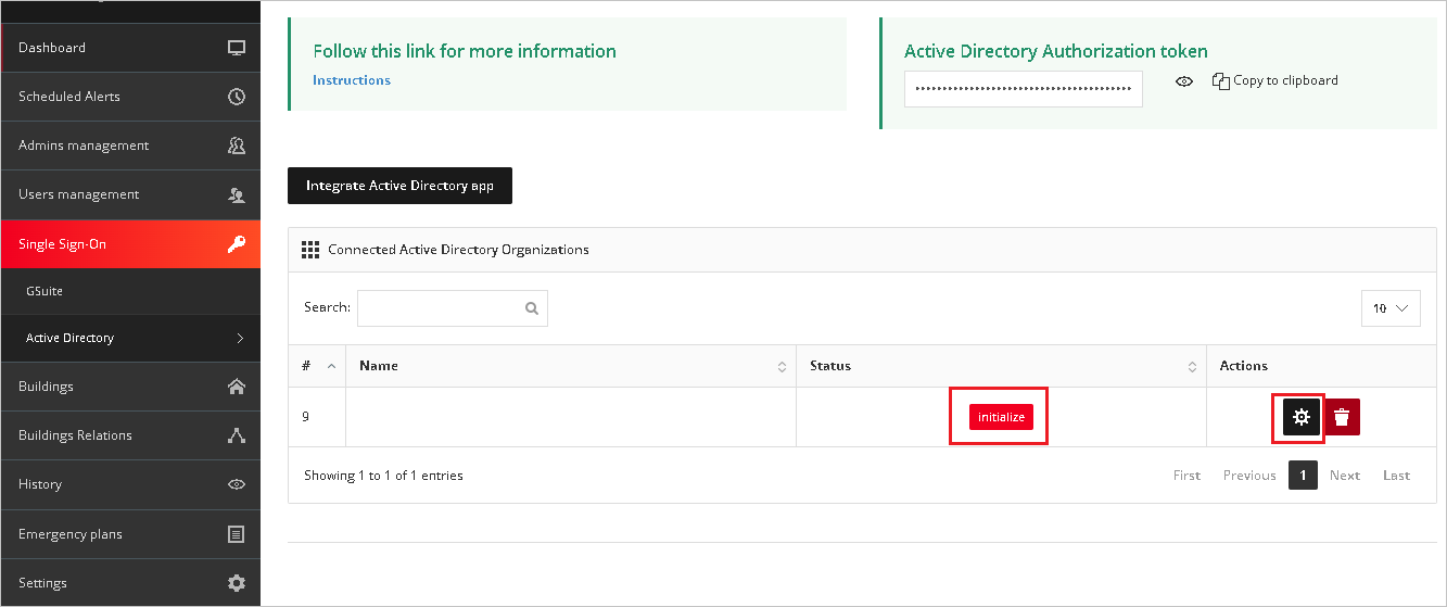 Screenshot showing initialize.