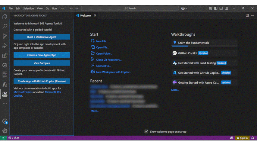 Graphical representation shows the steps to create a Teams app.