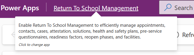 การวางเมาส์เหนือชื่อแอปจะแสดงคําอธิบายแอป