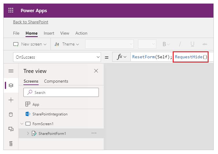 RequestHide ตัวอย่าง 