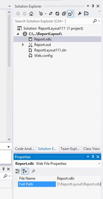 Plat_ExportLayout_SolnExpl Visual Studio 2010 Solution Explorer, Properties