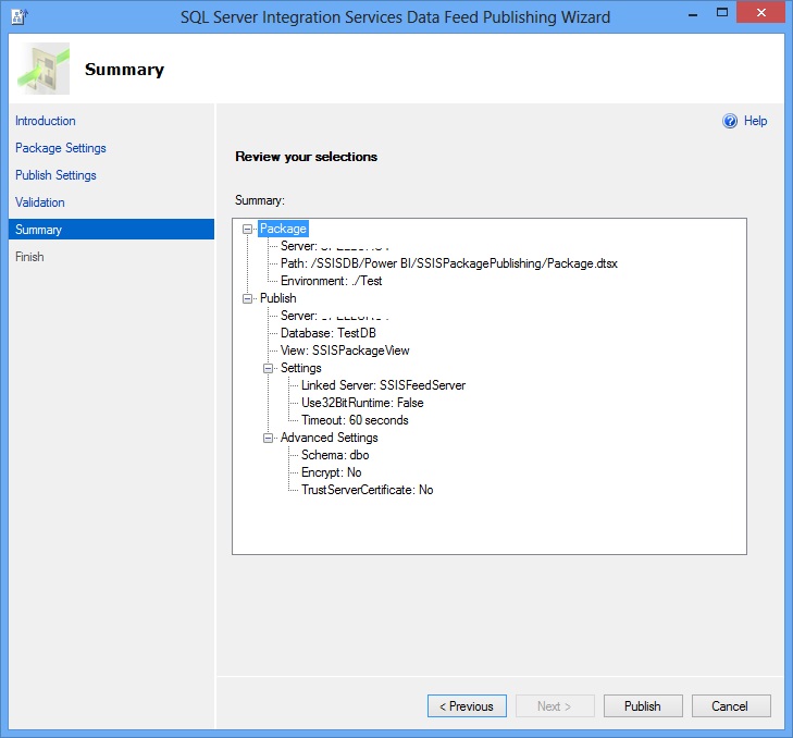 Data Feed Publishing Wizard - Summary Page Data Feed Publishing Wizard - Summary Page