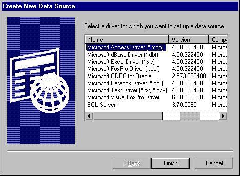 CH23F Create New Data Source dialog box