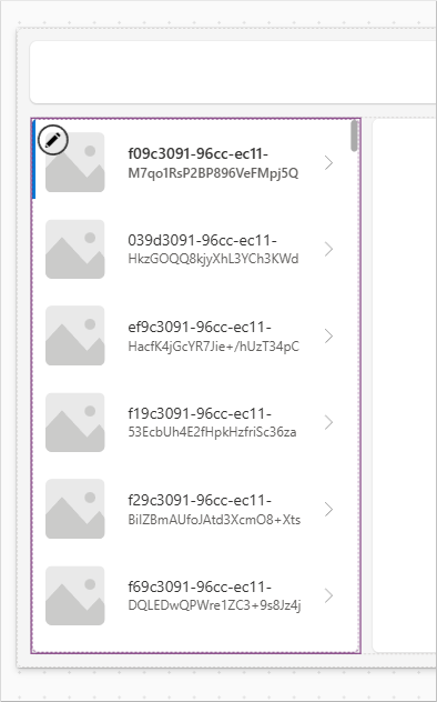Screenshot of gallery displaying the fields to be updated.