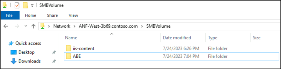 未启用基于访问权限的枚举的目录的屏幕截图。
