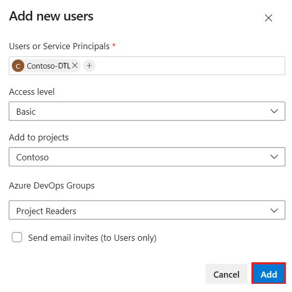 显示“添加新用户”窗格的屏幕截图。