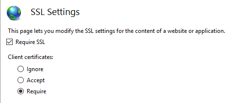 IIS 中的客户端证书设置
