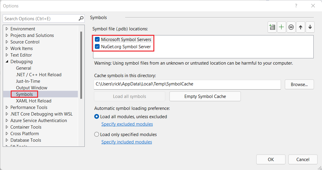 Microsoft 符号服务器