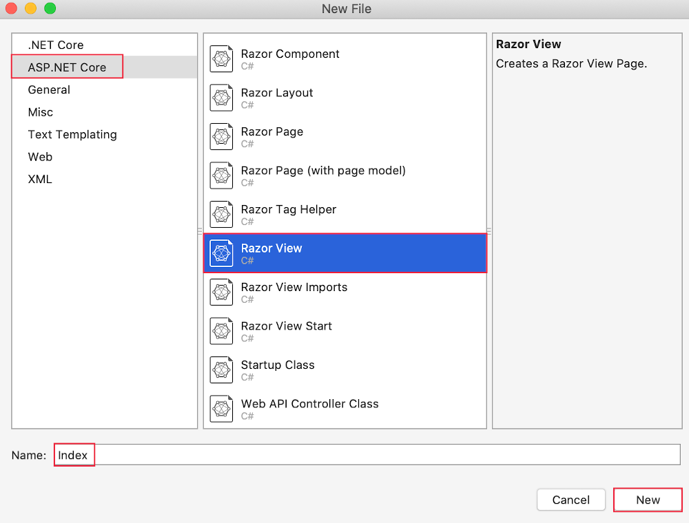 “添加新项”对话框
