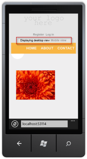 在桌面视图中呈现的视图切换器 在桌面视图中呈现的视图切换器