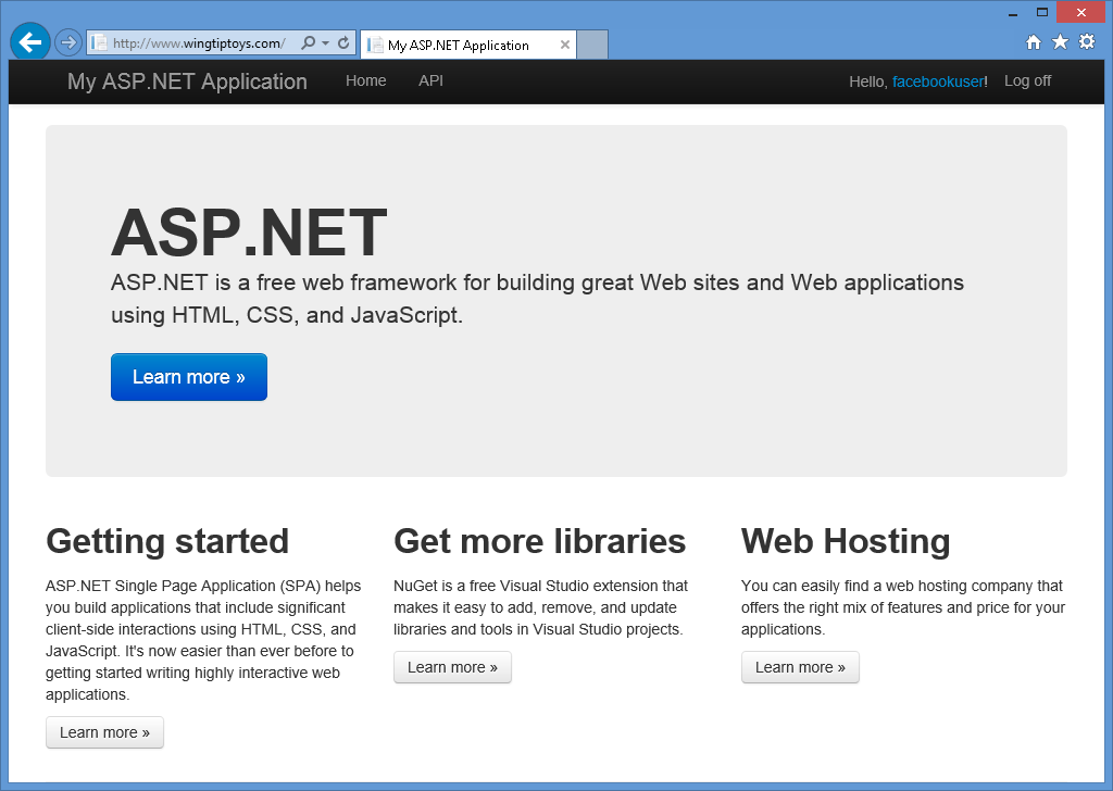 单击可放大图像 显示默认 Facebook 主页的图像