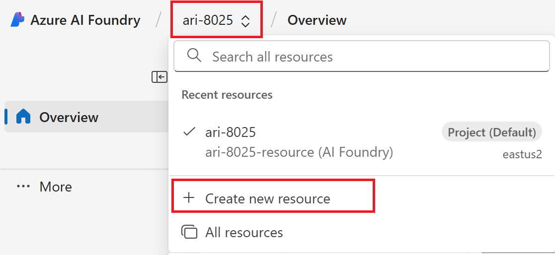 屏幕截图显示从痕迹导航创建新项目。