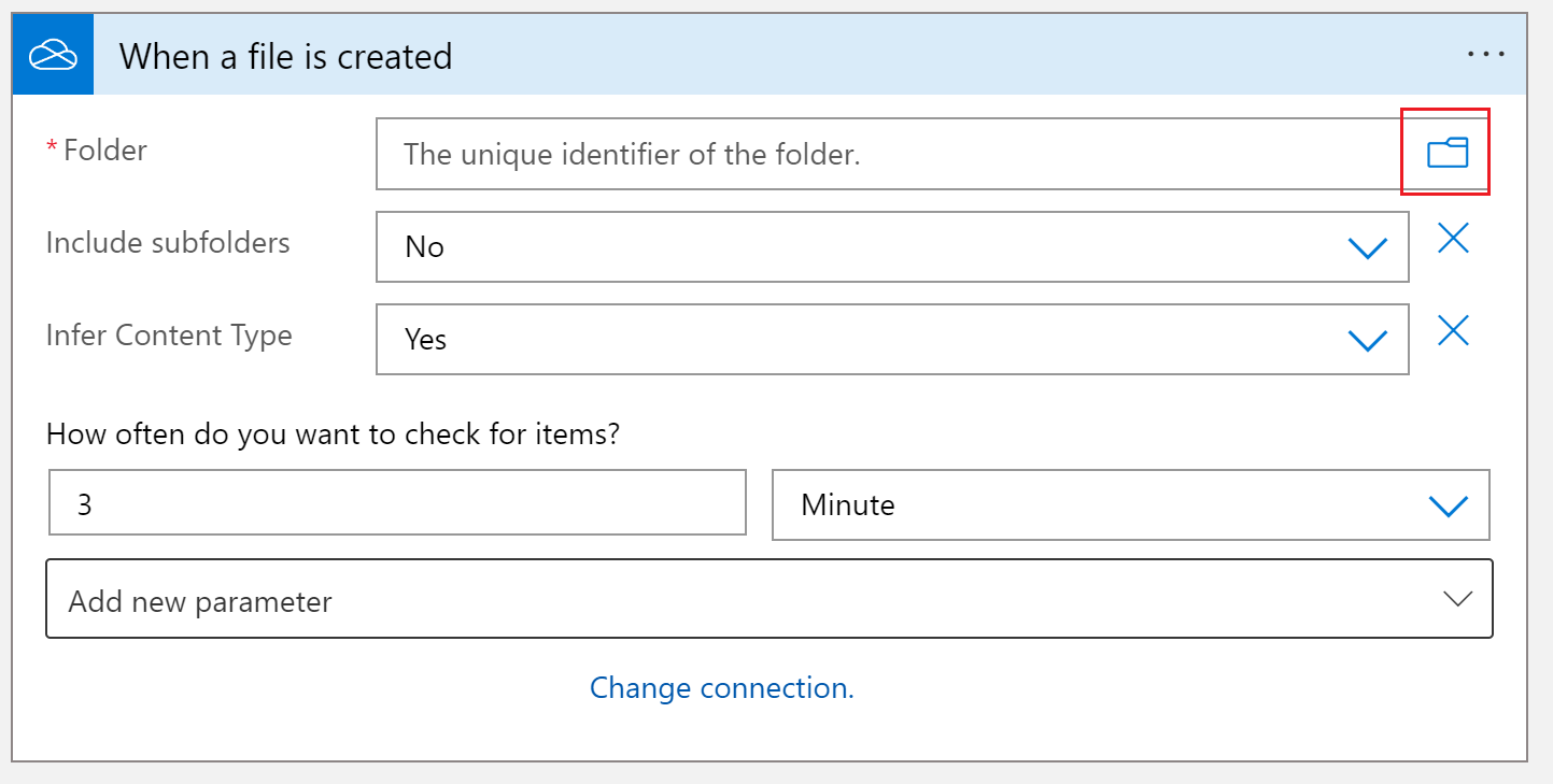 “何时创建文件”窗口的屏幕截图。