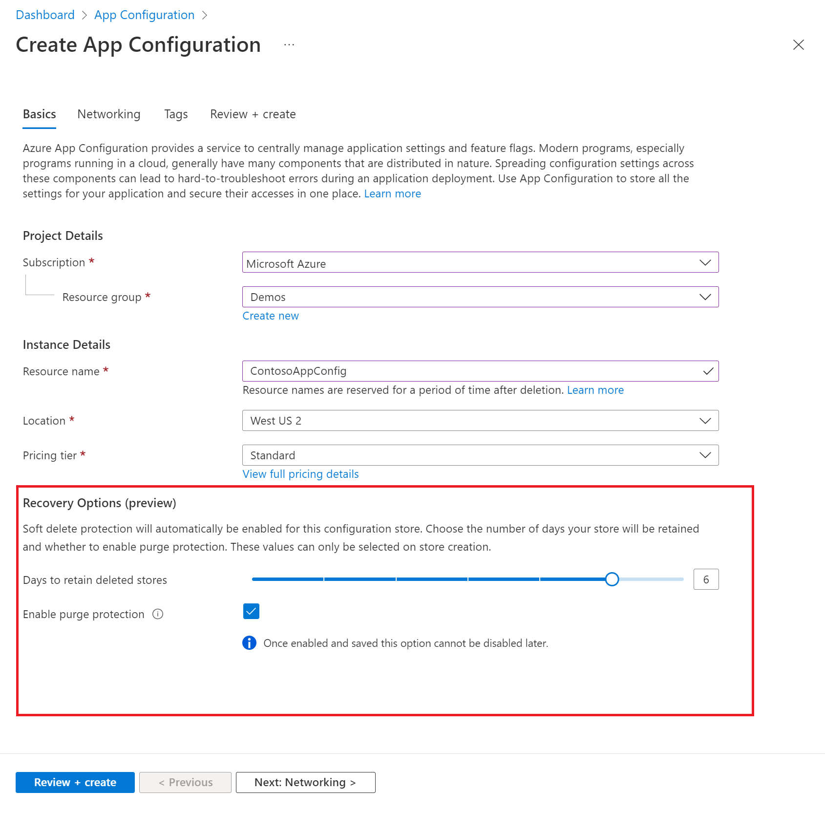 在“创建”中，突出显示了“恢复”选项