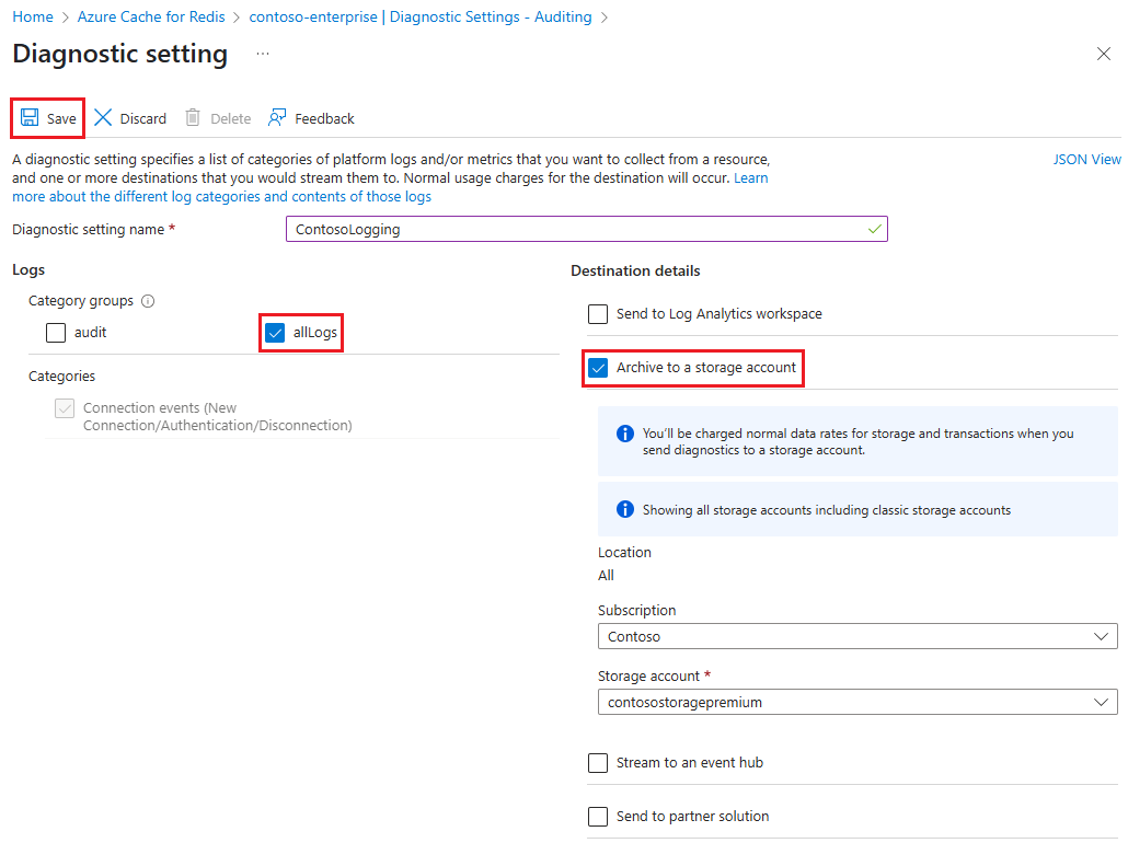 显示在工作窗格中检查连接事件的屏幕截图。