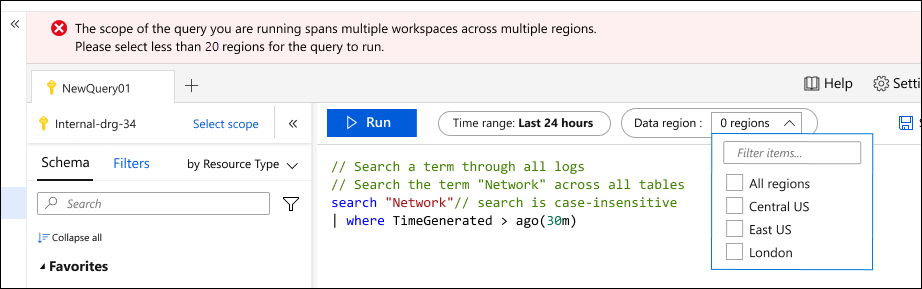 查询失败的屏幕截图。