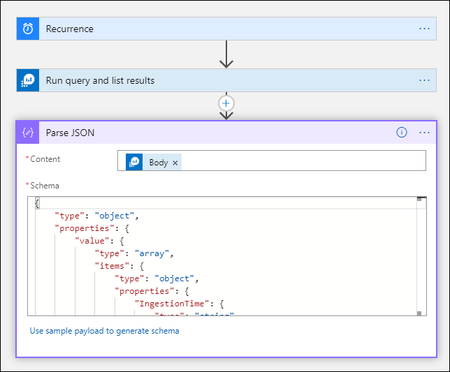 屏幕截图显示了如何分析 JSON 有效负载。