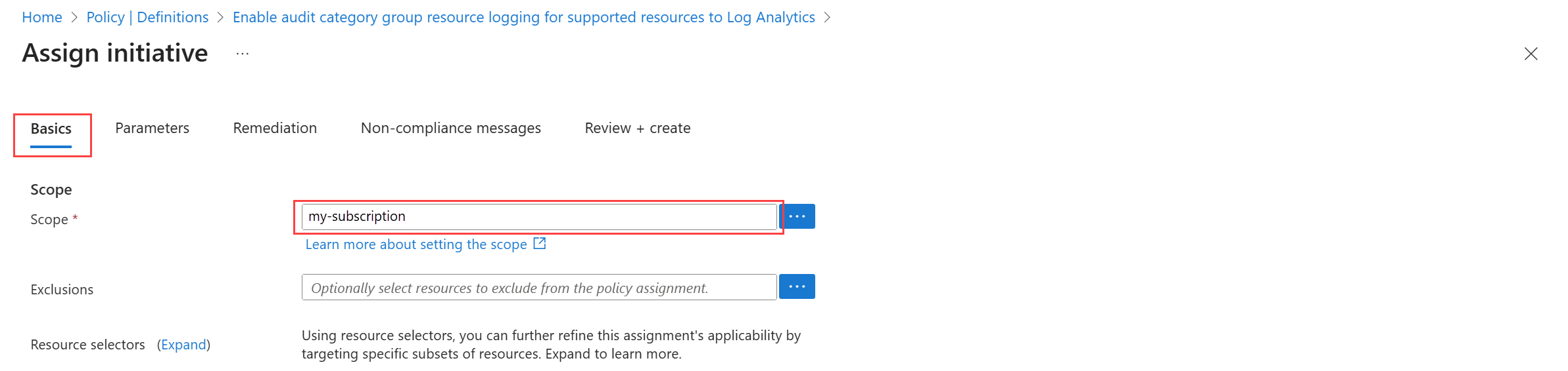 显示“分配措施基本信息”选项卡的截图。