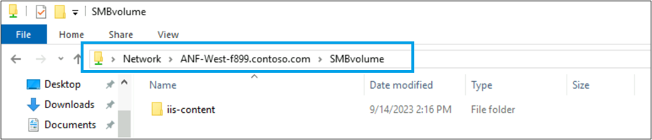 Windows 资源管理器的屏幕截图,其中已突出显示文件路径。