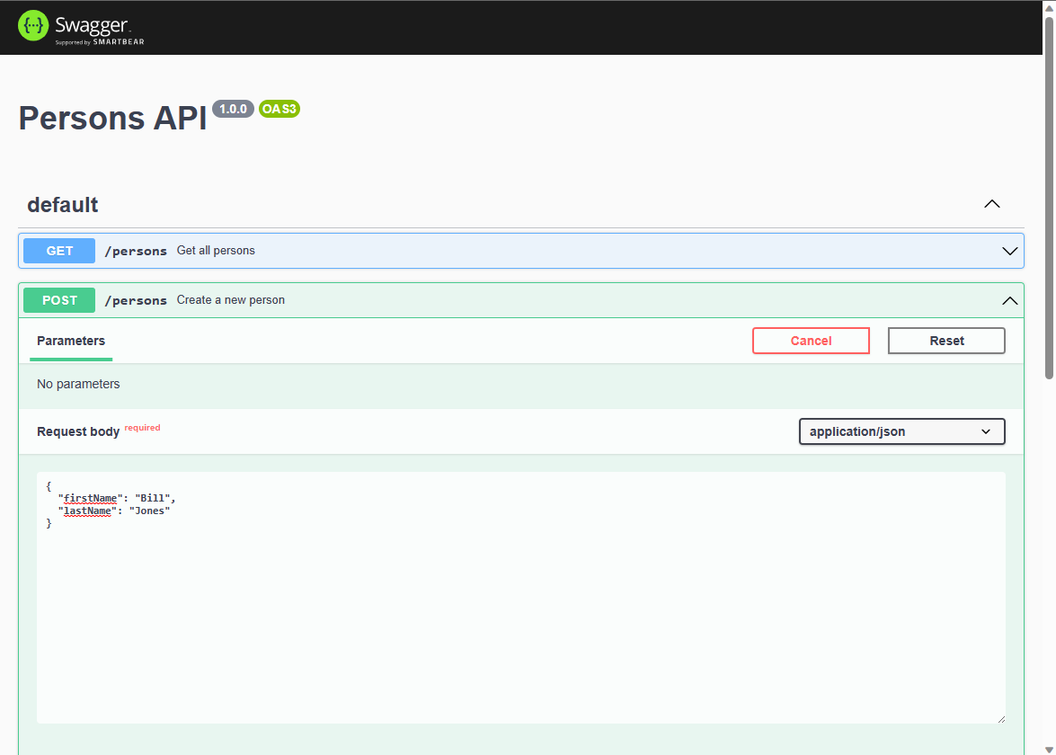 显示如何测试 API 的屏幕截图。