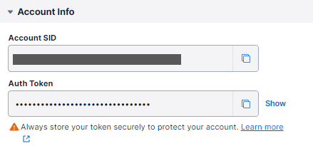 从 Twilio 控制台收集应用凭据