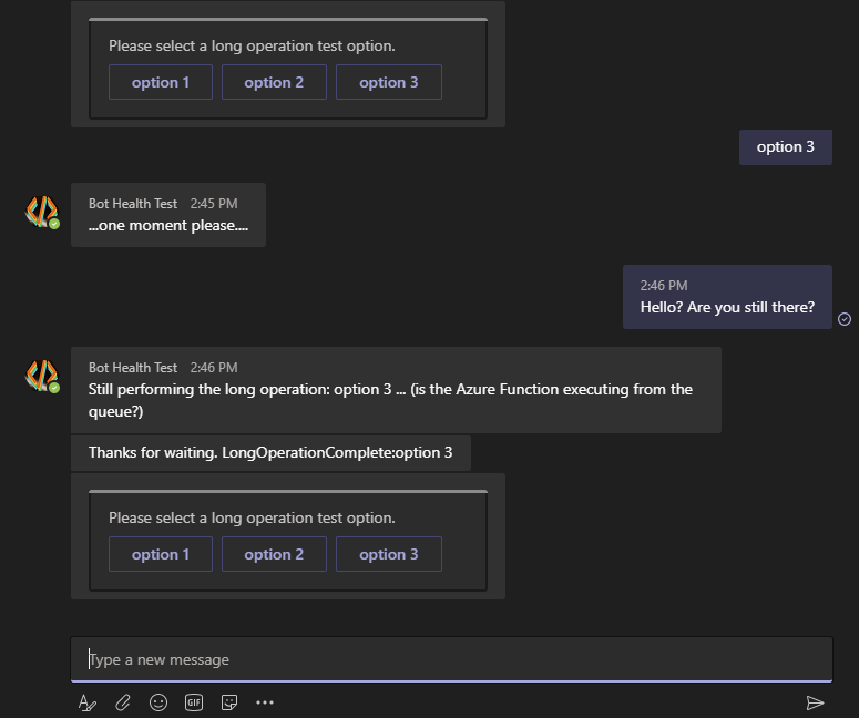 用户发起长时间操作并最终收到操作完成的主动消息的示例记录。