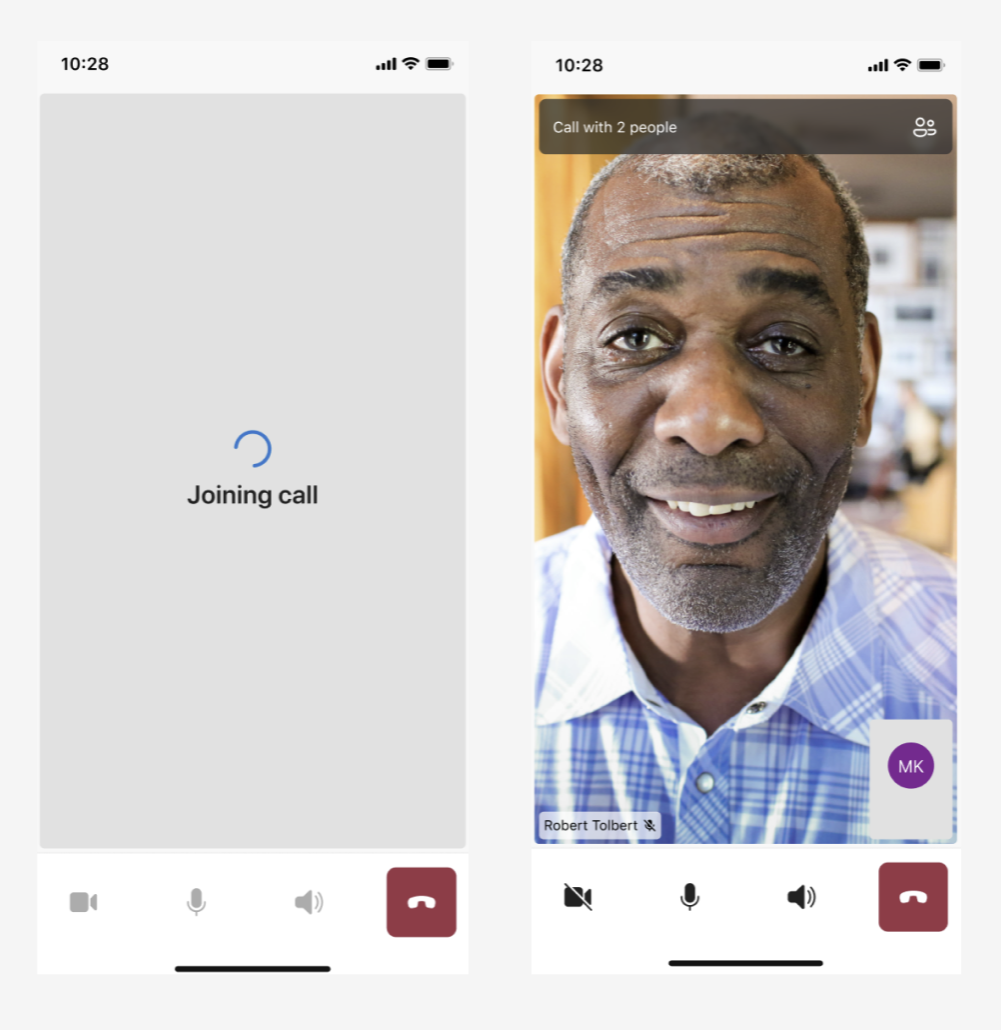 屏幕截图显示如何通过跳过 iOS 的设置屏幕加入通话。