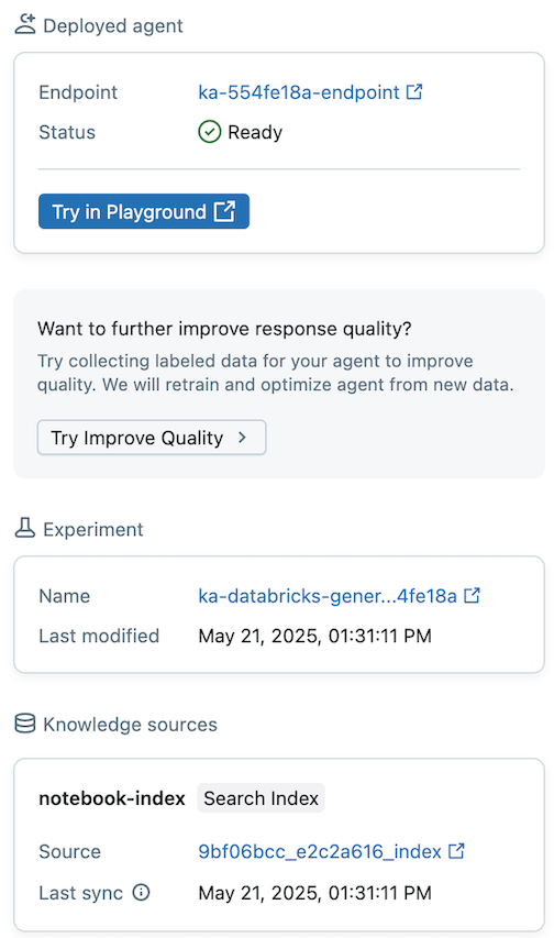 代理准备就绪时更新了右侧面板。