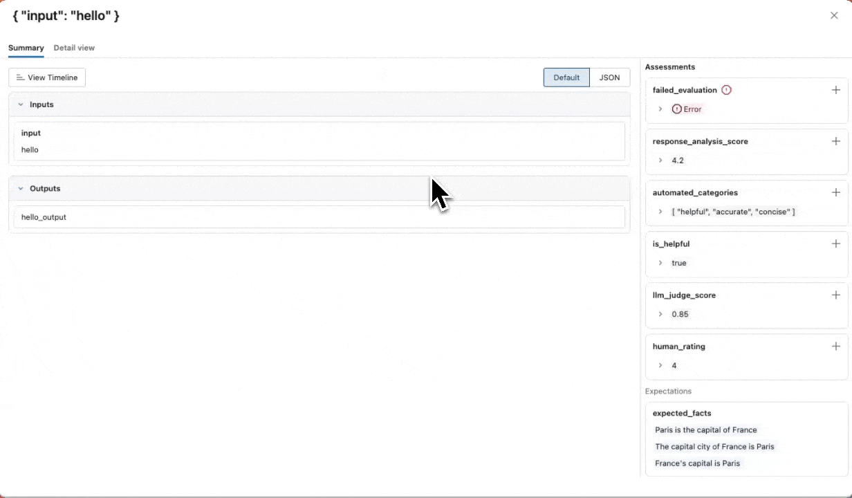 在摘要中查看评估